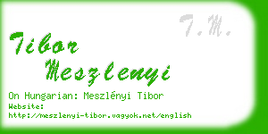 tibor meszlenyi business card